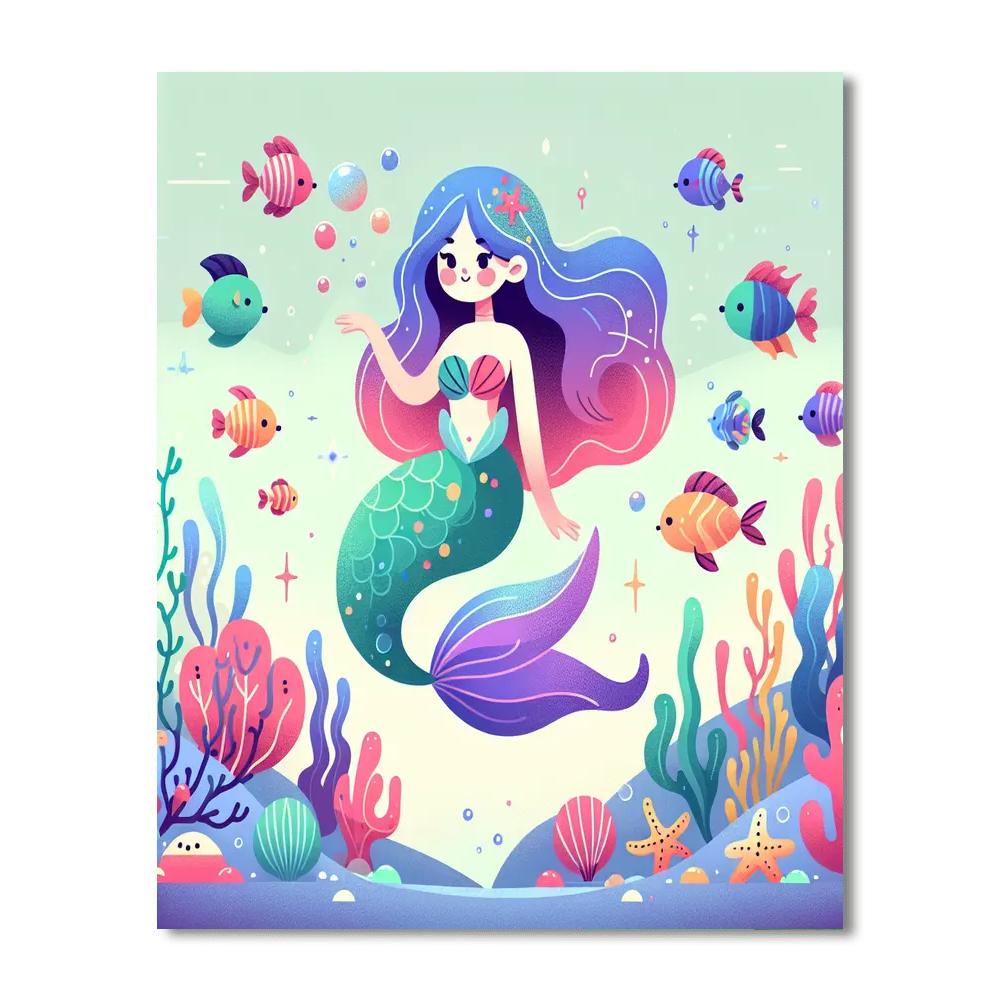 Mystical Mermaid Magic Paint By Color