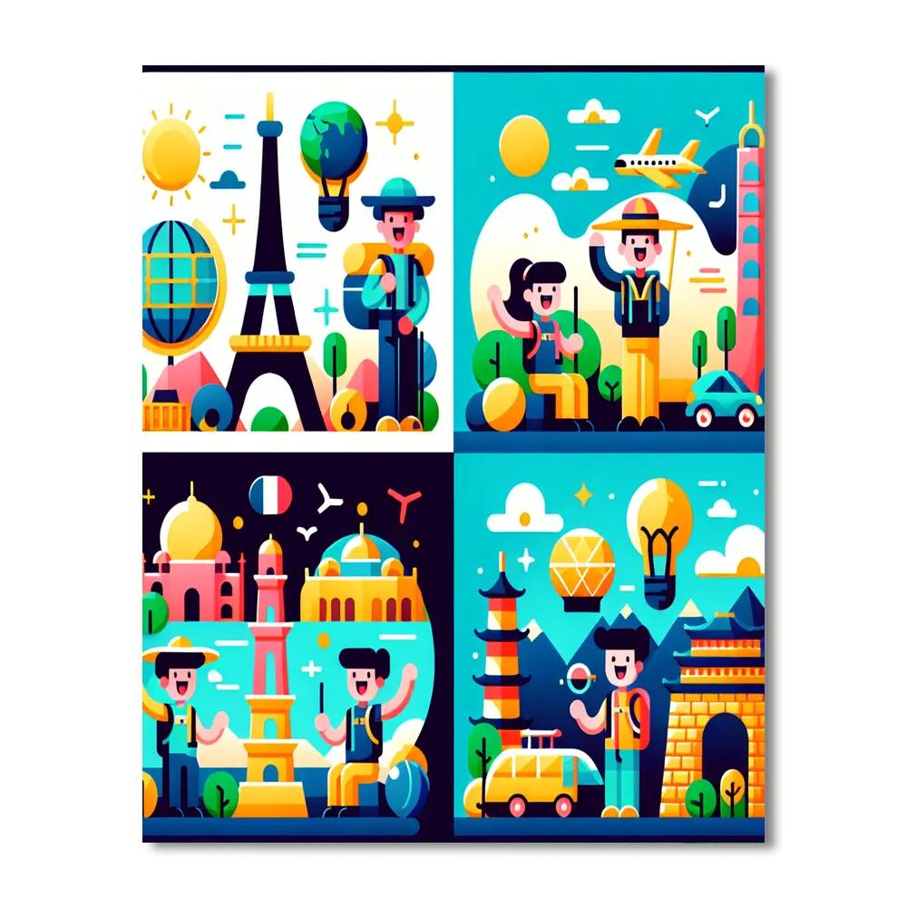 Around The World Journey DIY Paint By Numbers