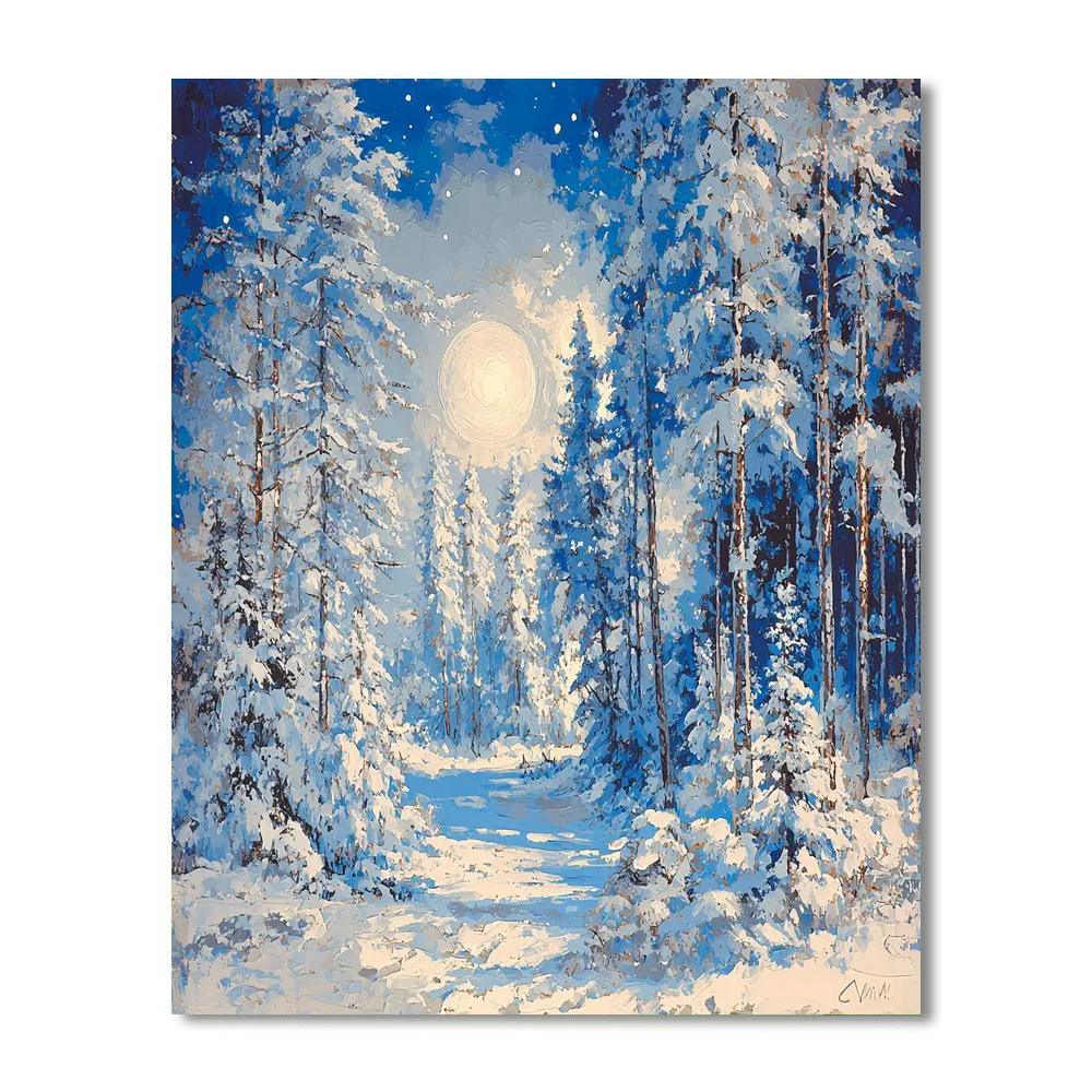 Traditional Winter Art Style Inspired Winter Fantasy  Paint By Numbers Kits