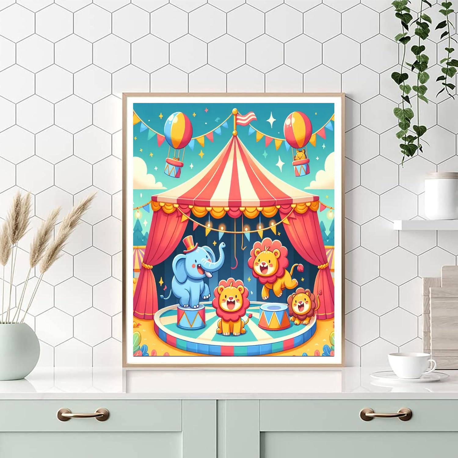 Charming Circus Acts Paint By Numbers