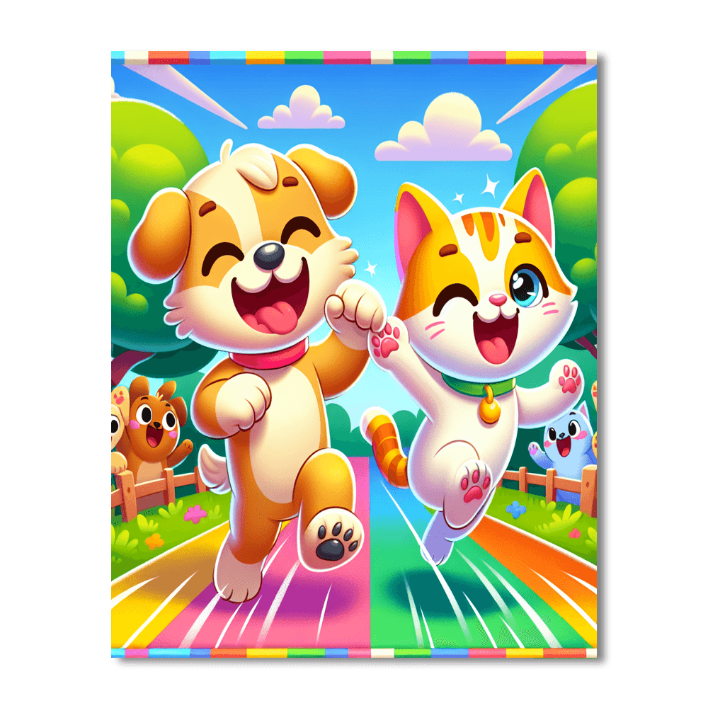 Epic Animal Showdown Number Painting