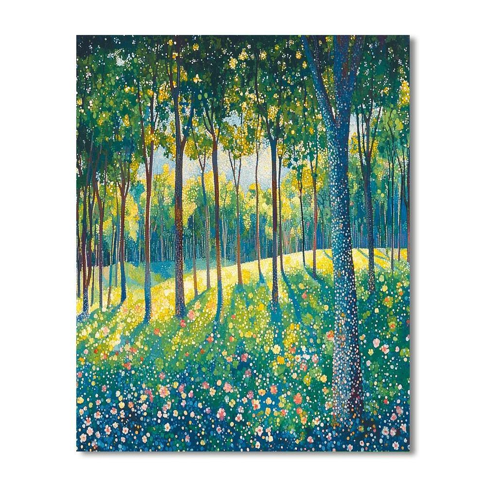 Georges Seurat Inspired Chromatic Forest Symphony  Paint By Numbers Kits