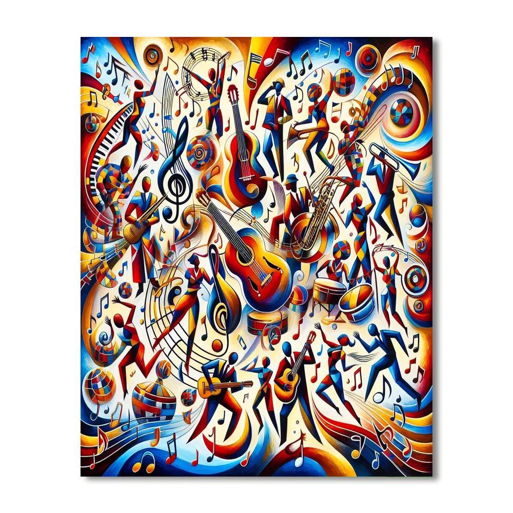 Energetic Music Celebration Painting Number Kit