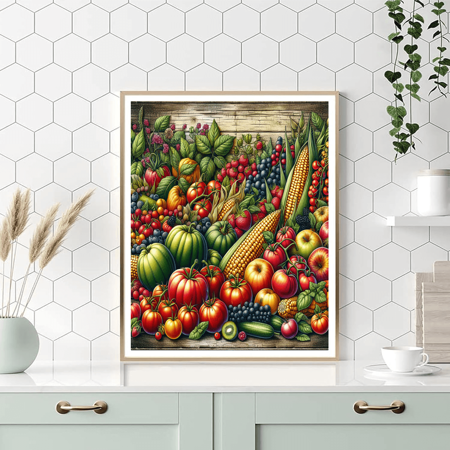 Charming Farm Fresh Produce Painting Number Kit