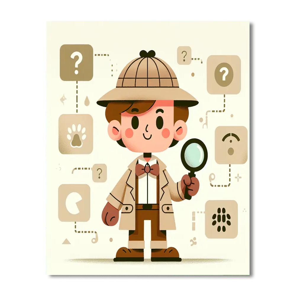 Clever Detective's Quest Paint By Numbers Art