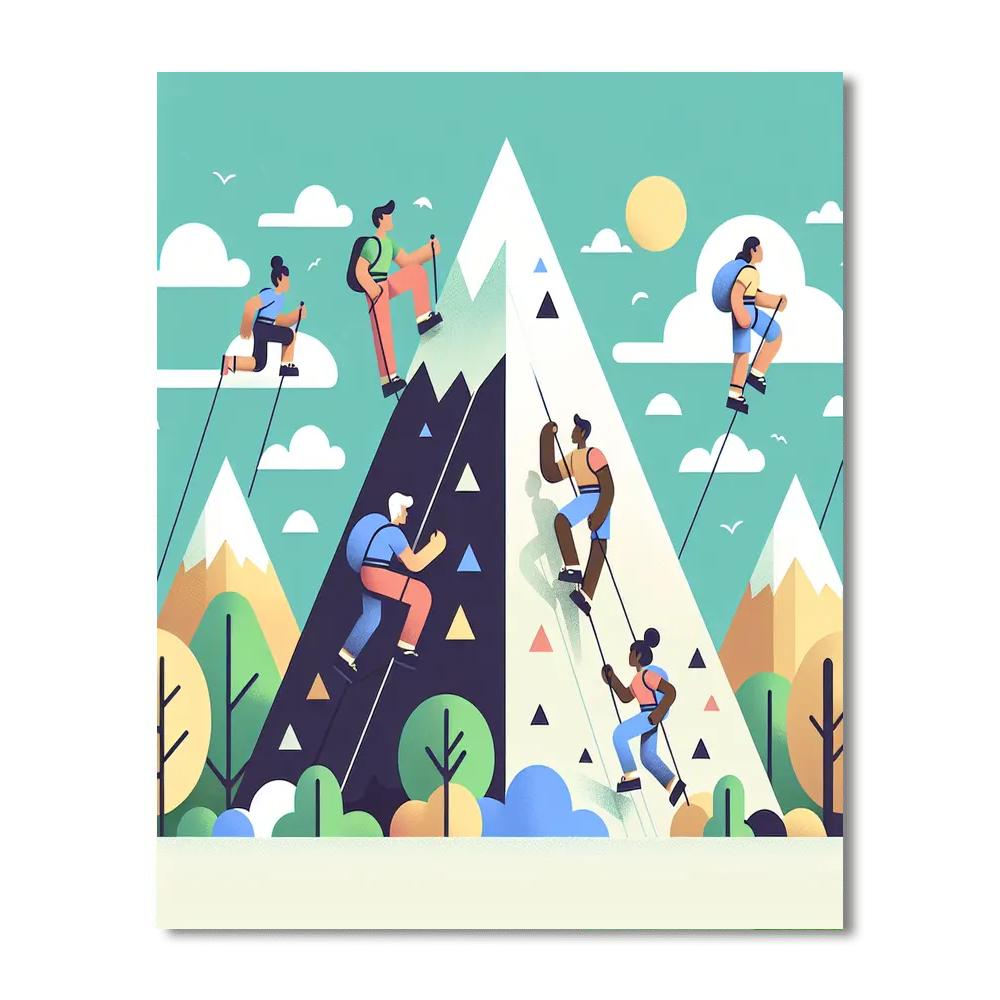 Marvelous Mountain Climb Paint By Numbers Art