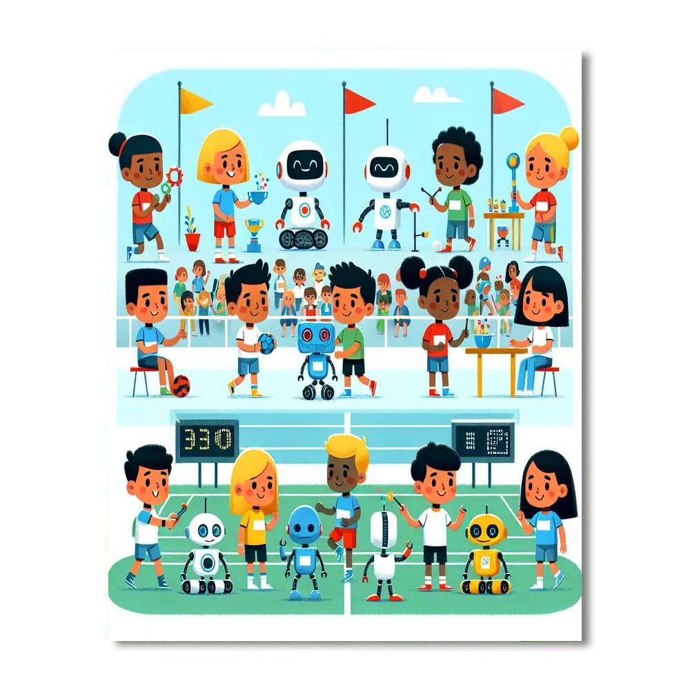 Robot Olympics Challenge Painting Number Kit