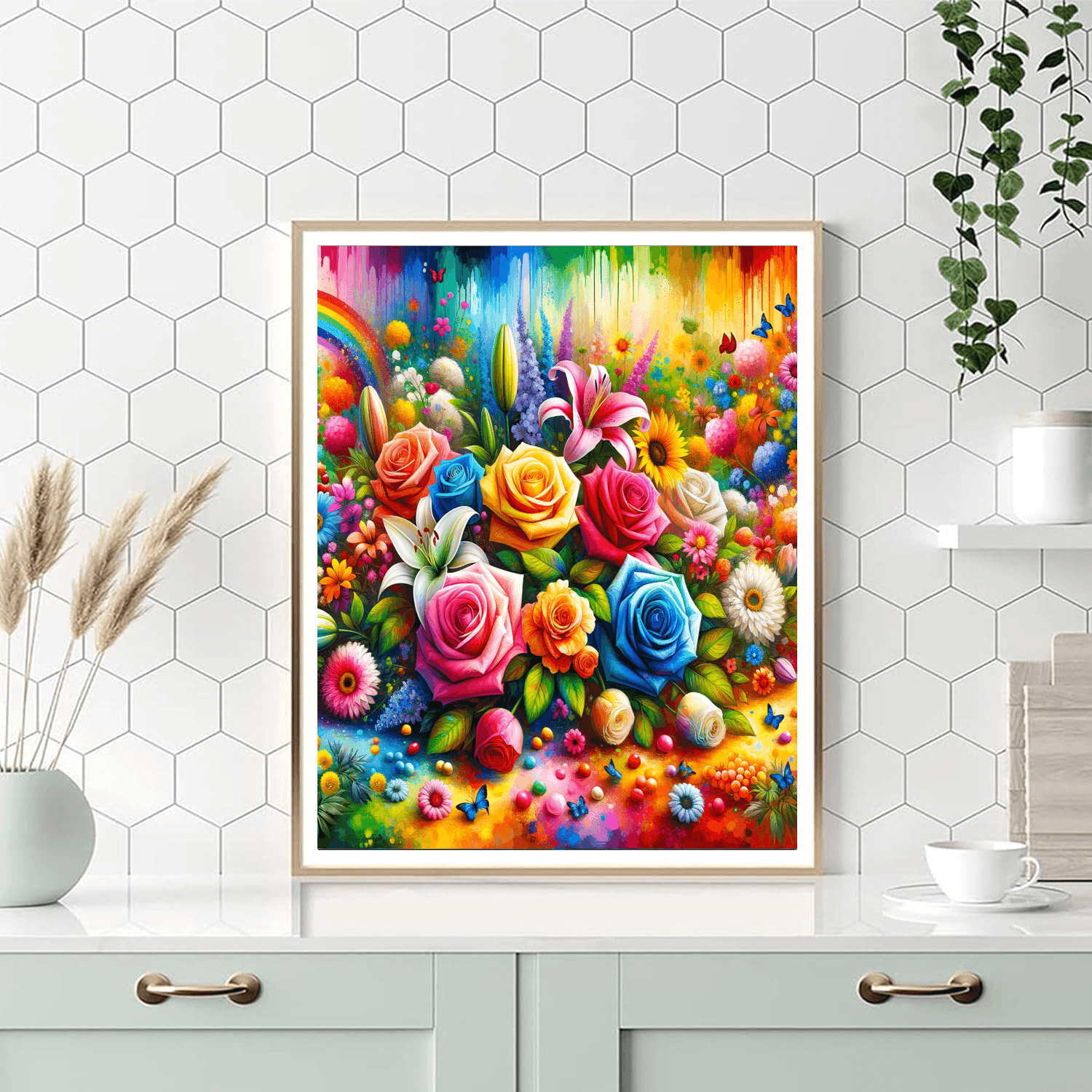 Radiant Rainbow Garden Paint By Number