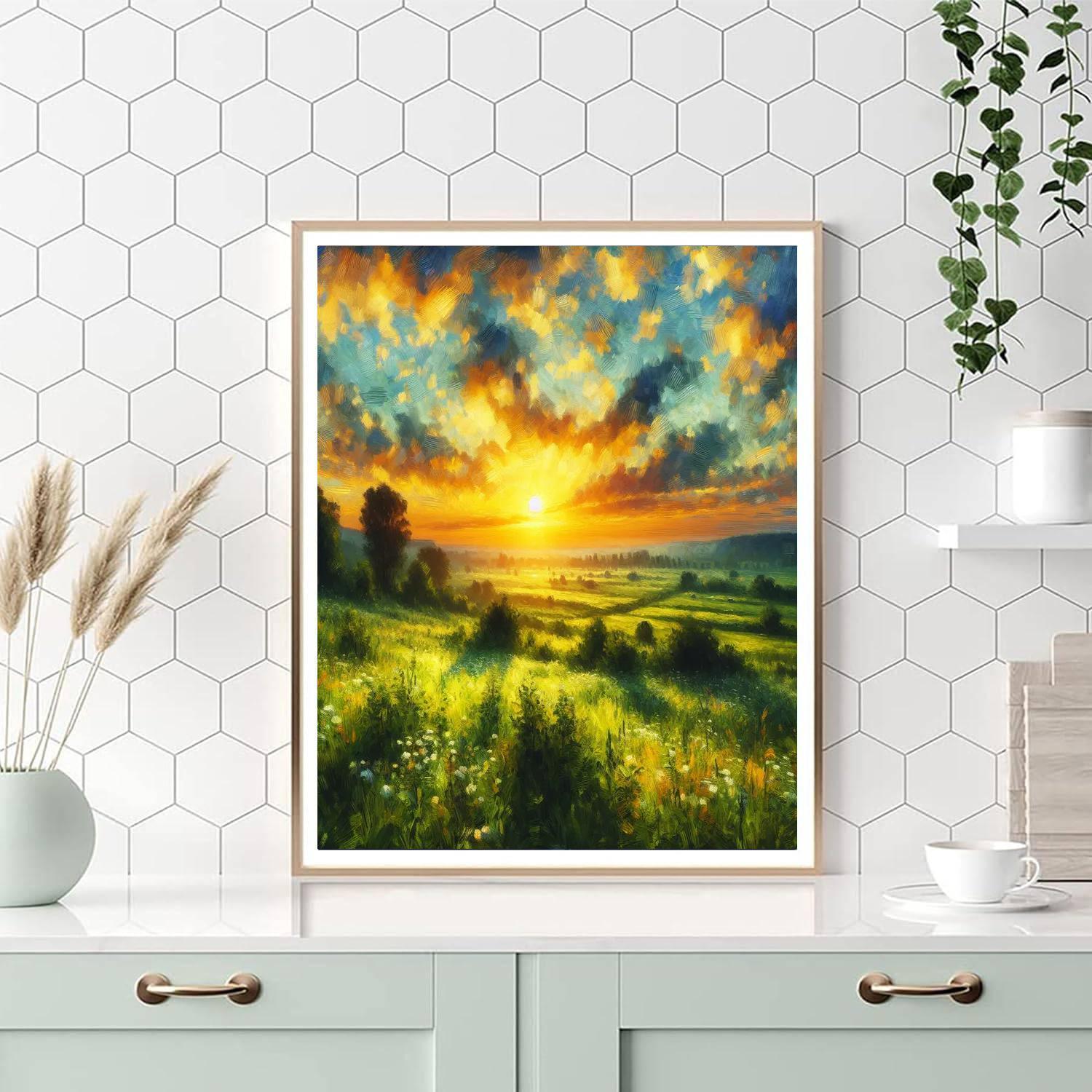 Sunset Harmony Symphony DIY Paint By Numbers