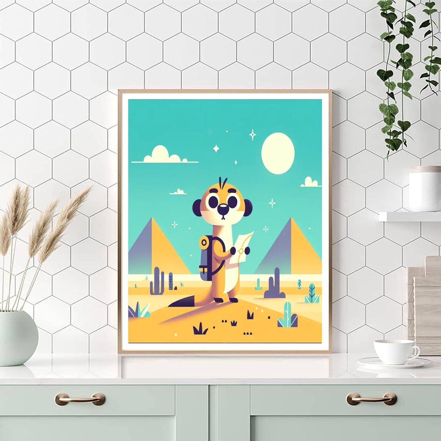 Adventurer Meerkat Number Painting