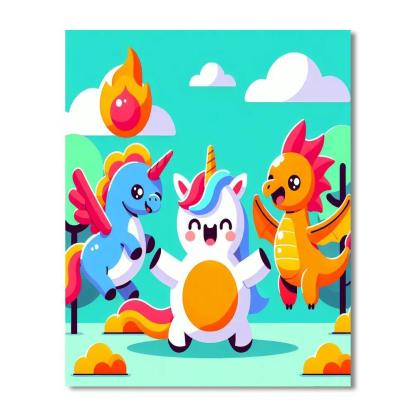 Magical Pet Zoo Numbered Painting Kits