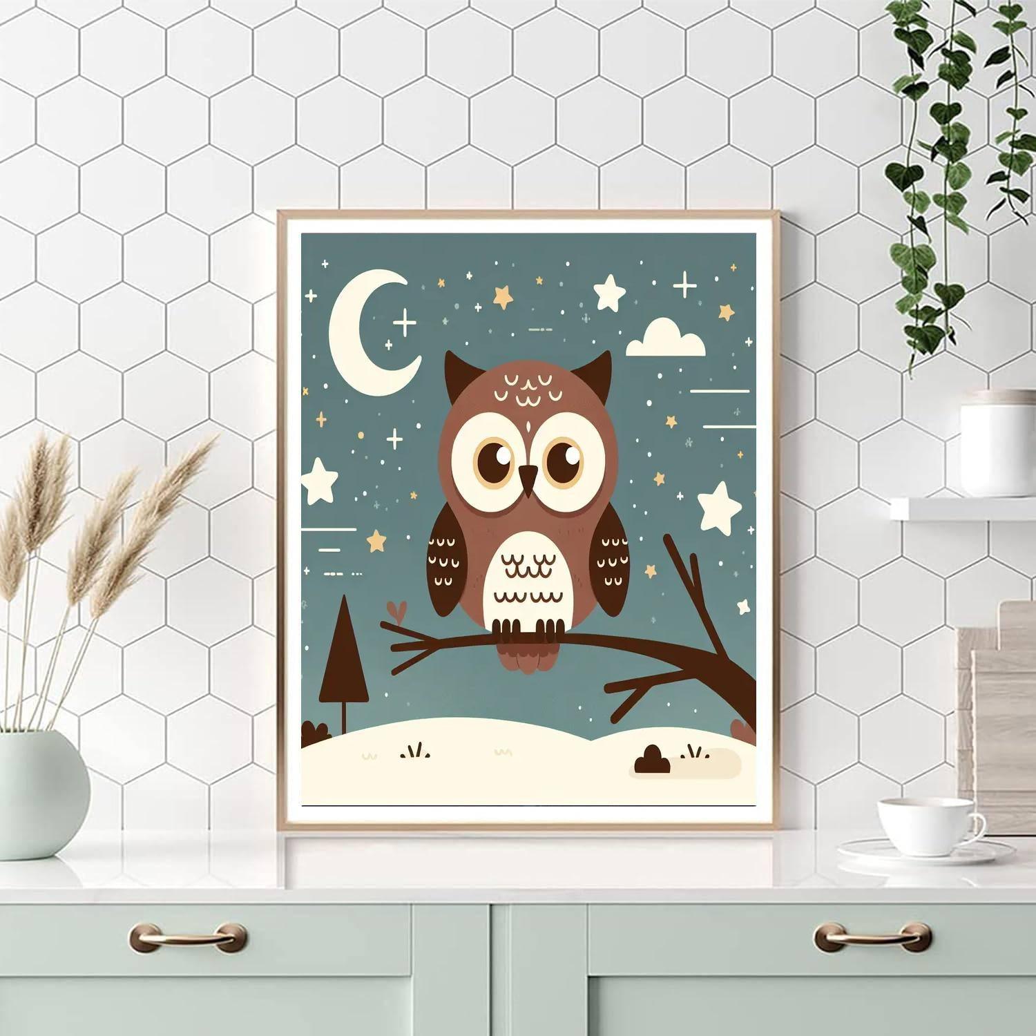 Friendly Owl's Twilight Paint By Numbers Kits