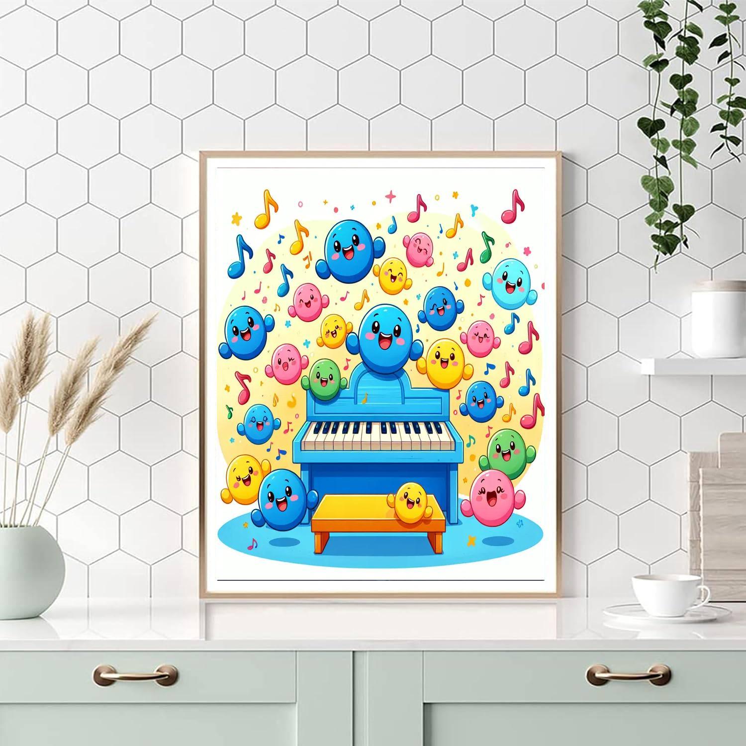 Merry Musical Notes Paint By Number