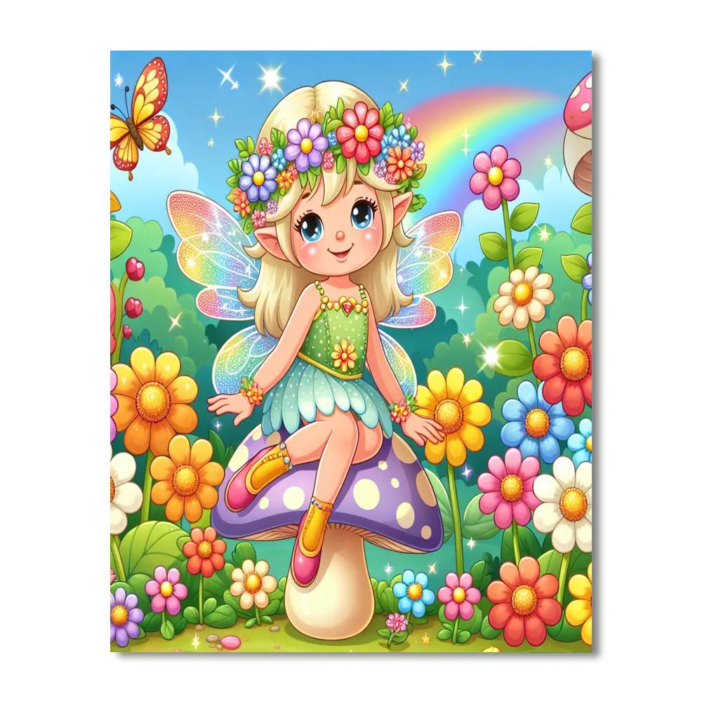 Wonderful Fairy Garden Painting Number Kit