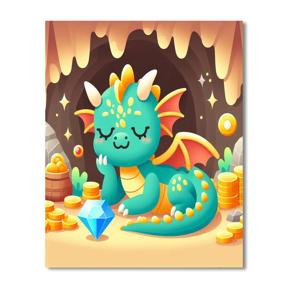 Charming Dragon's Lair Paint By Numbers