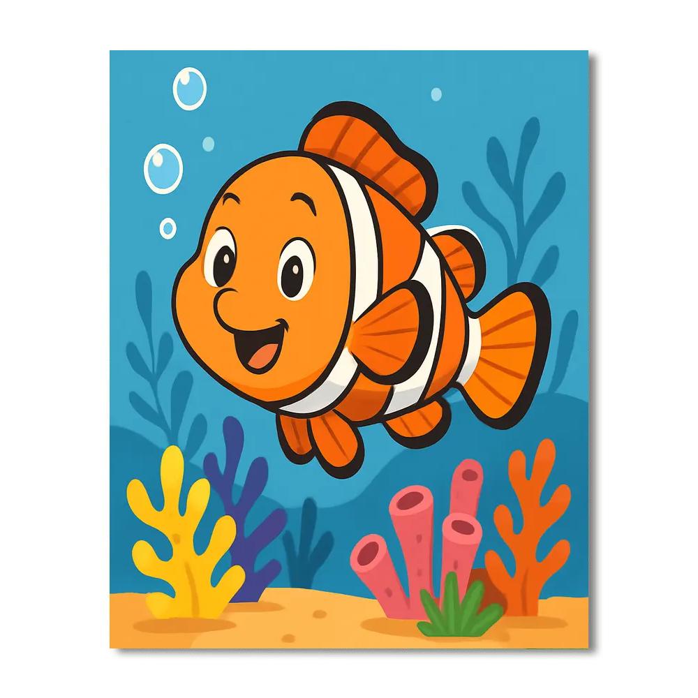 Joyful Clownfish Numbered Painting Kits