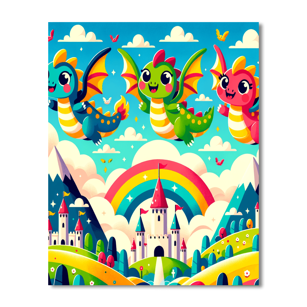Mystical Dragon Land Number Painting
