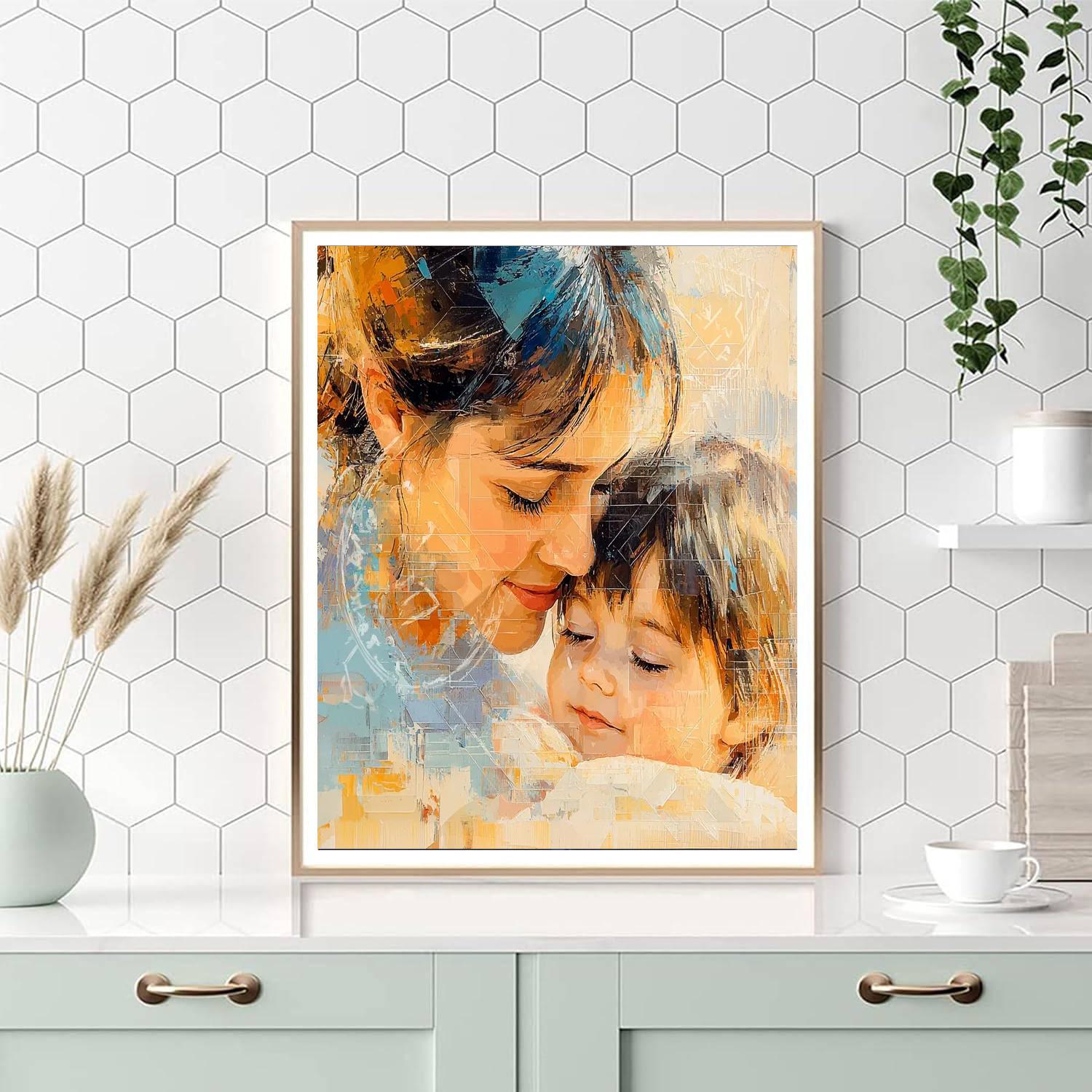 Mother's Tender Touch Number Painting