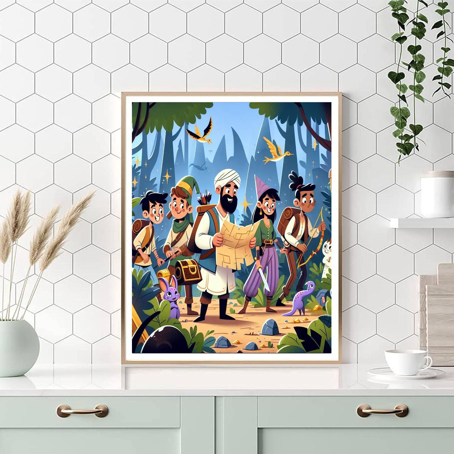 Treasure Hunt In The Magical Forest Paint By Numbers Art