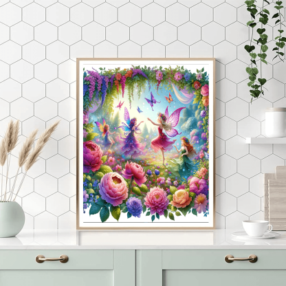Playful Garden Fairies Paint By Numbers