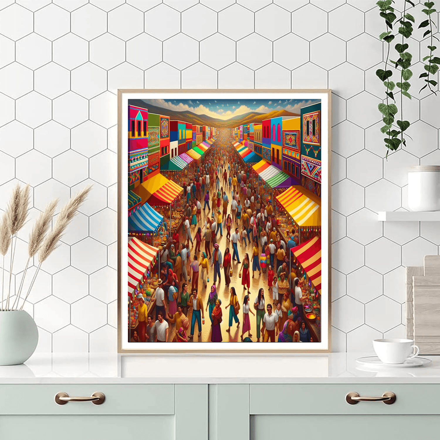 Cheerful Village Festival DIY Paint By Numbers