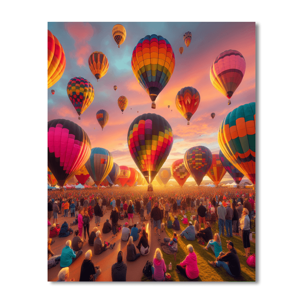 Albuquerque Hot Air Balloon Festival - Albuquerque, Usa Paint By Color