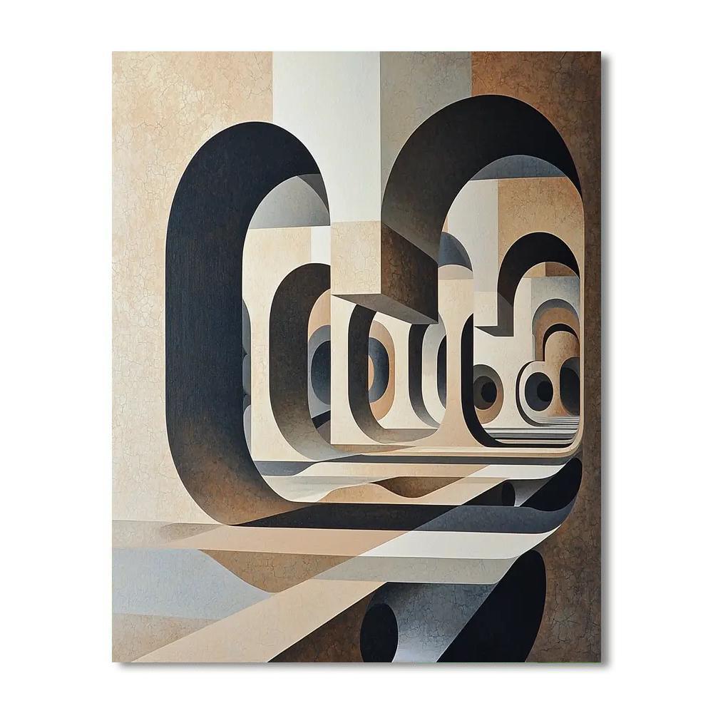 M.C. Escher Inspired The Conundrum Of Space  Number Painting