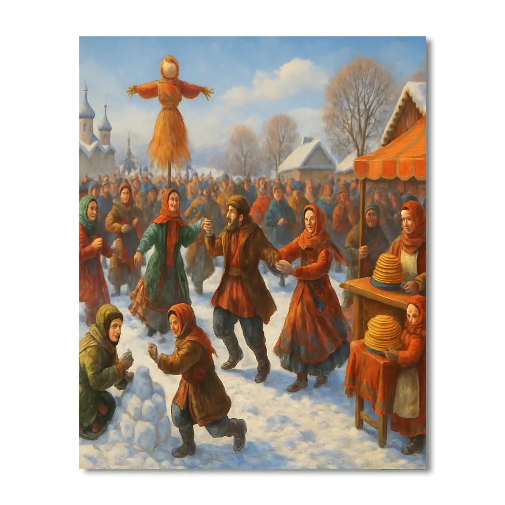 Maslenitsa Pancake Week - Russia DIY Paint By Numbers