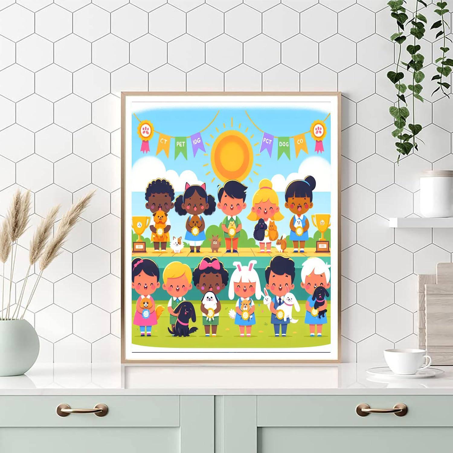 Happy Pet Show Painting By Numbers Kit