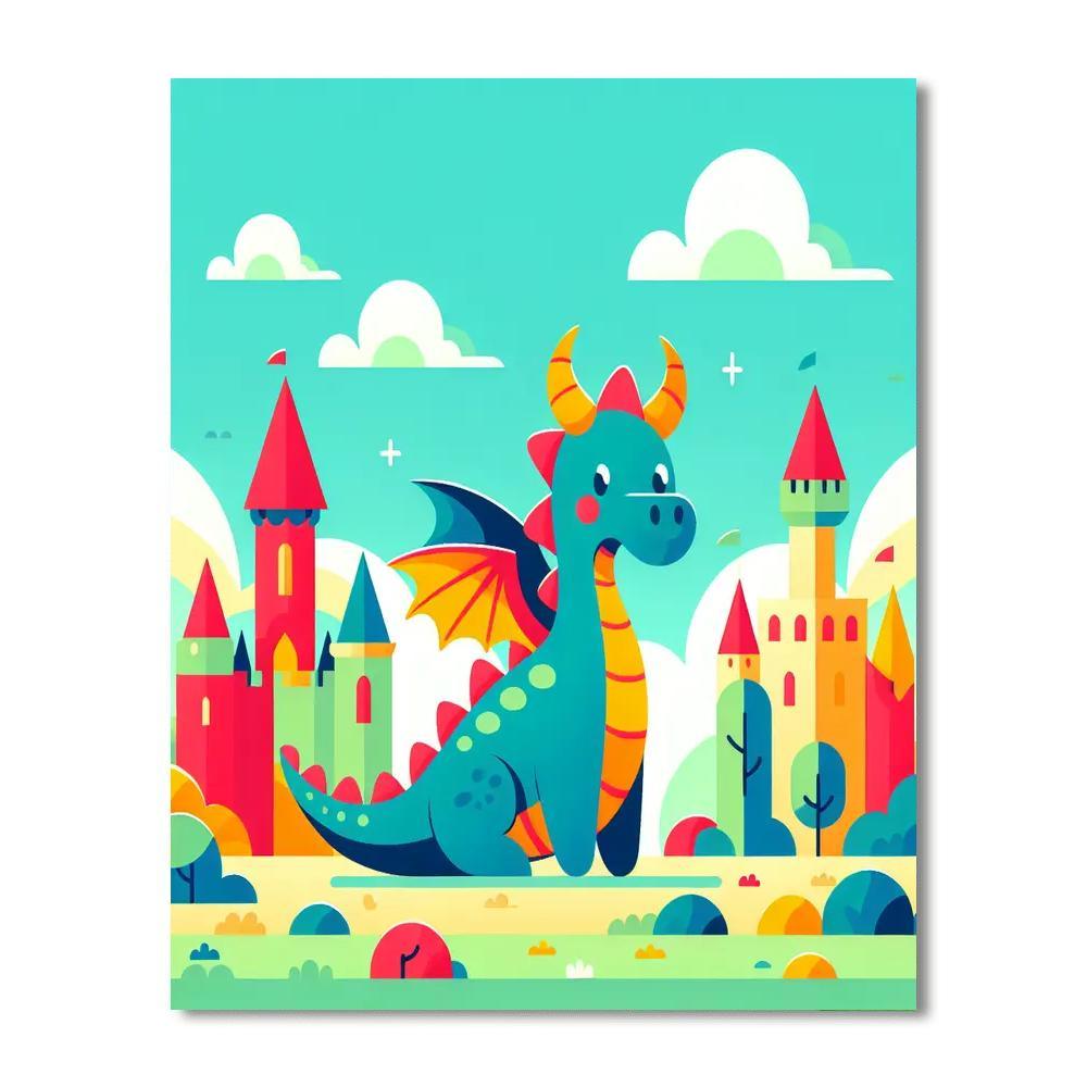 Mythical Dragon Quest Paint By Numbers Art