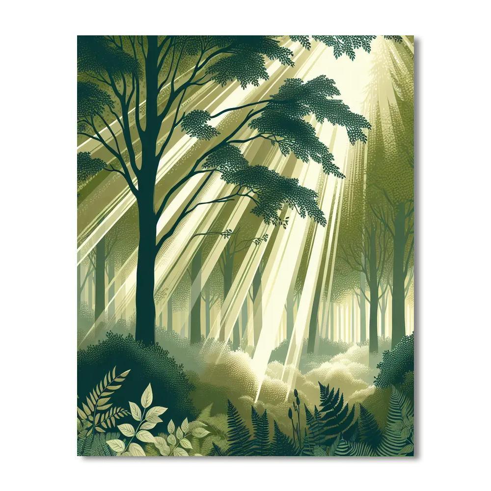 Ethereal Forest Canopy Paint By Numbers Art