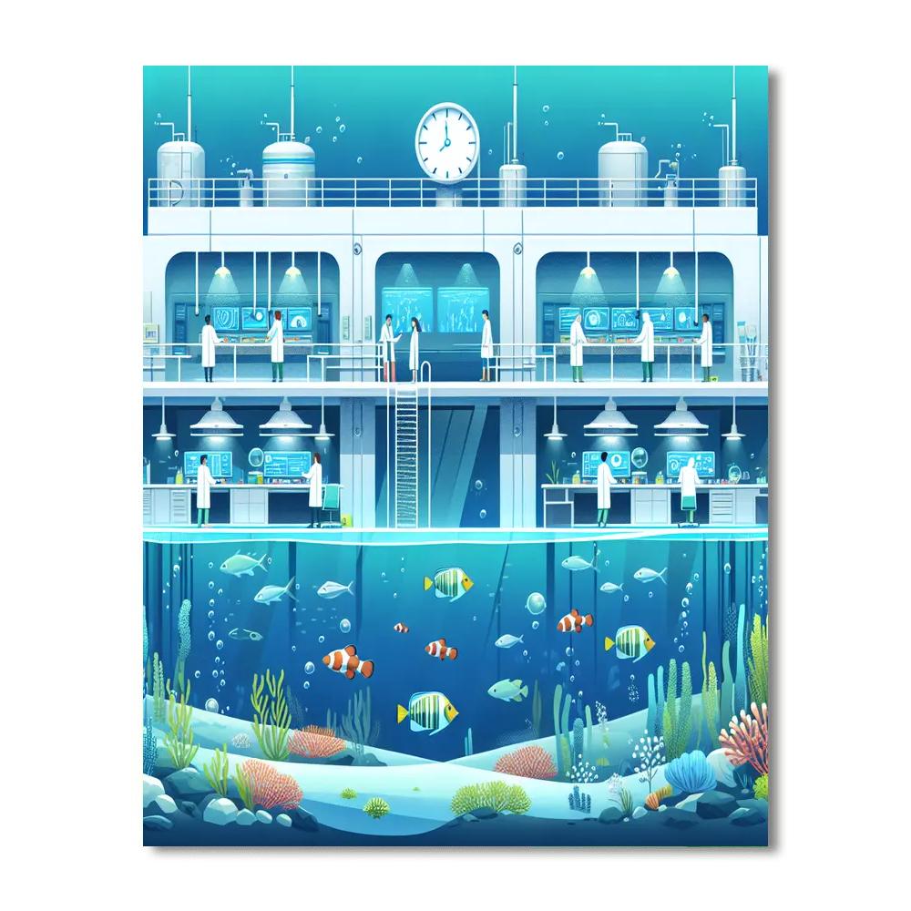 Oceanic Research Station Paint By Number