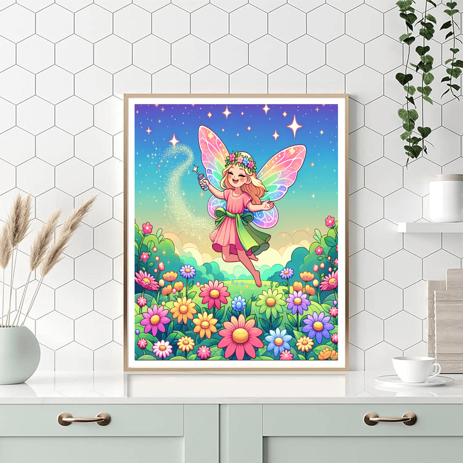 Sparkly Fairy Dust Paint By Numbers Art