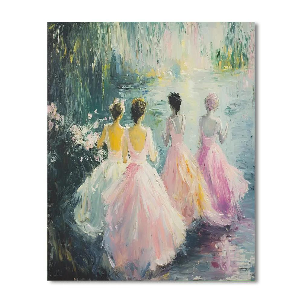 Edgar Degas Inspired Fluid Whispers  DIY Paint By Numbers