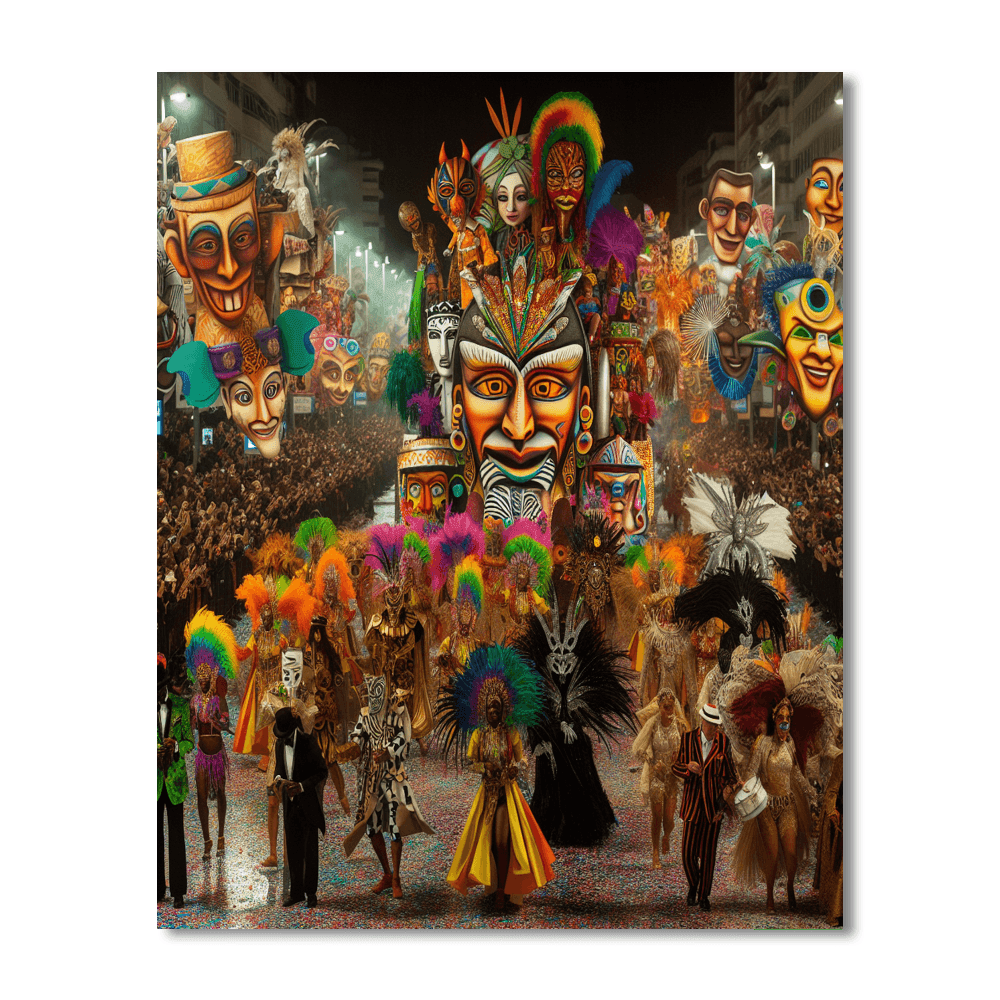 Carnival Of Santa Cruz De Tenerife - Canary Islands, Spain Paint By Color
