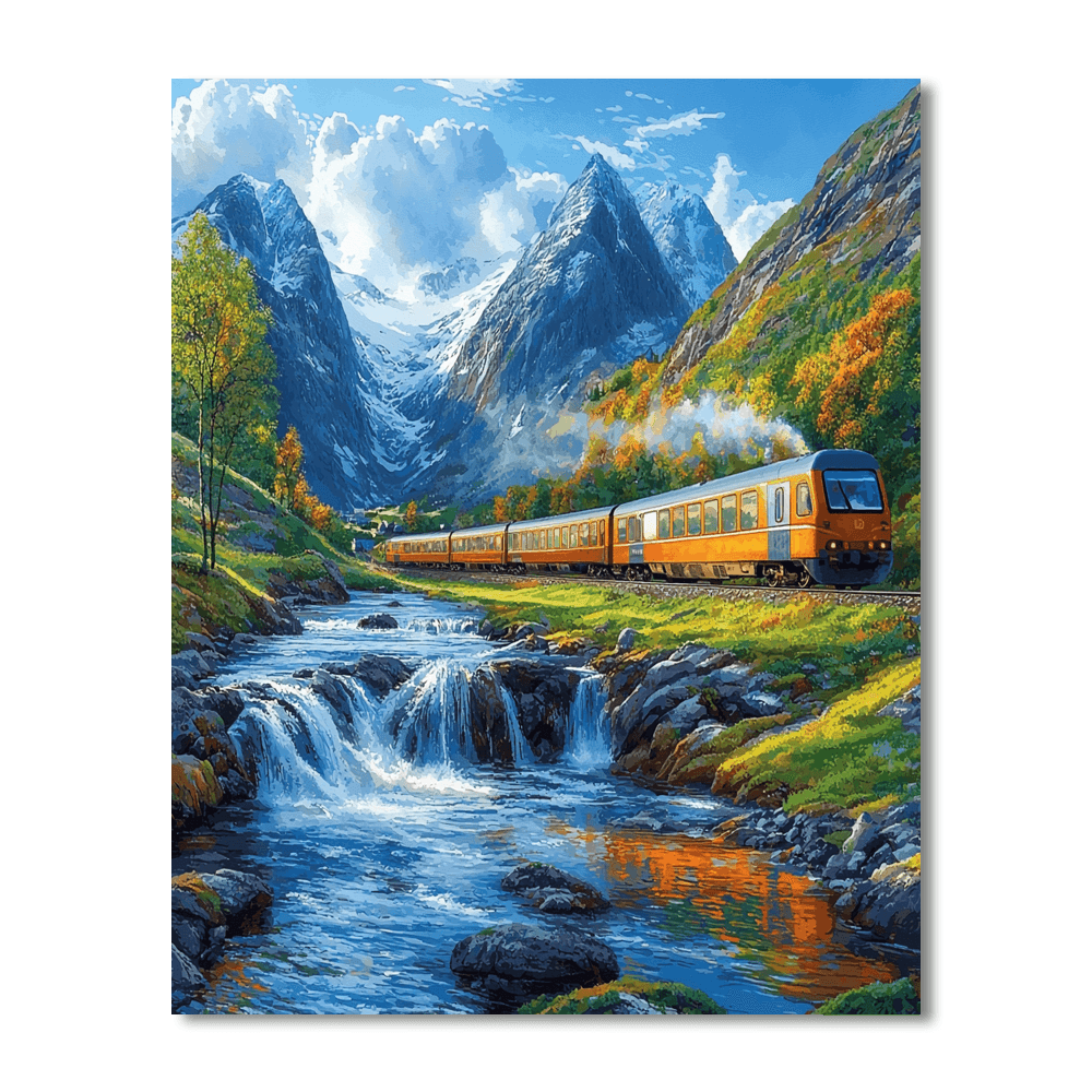 Flåm Railway DIY Paint By Numbers