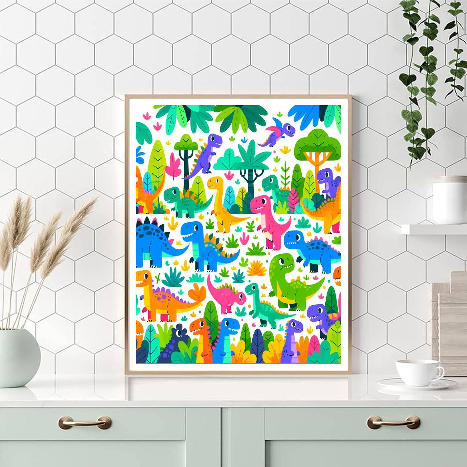 Fantastic Dinosaur Expedition Painting Number Kit