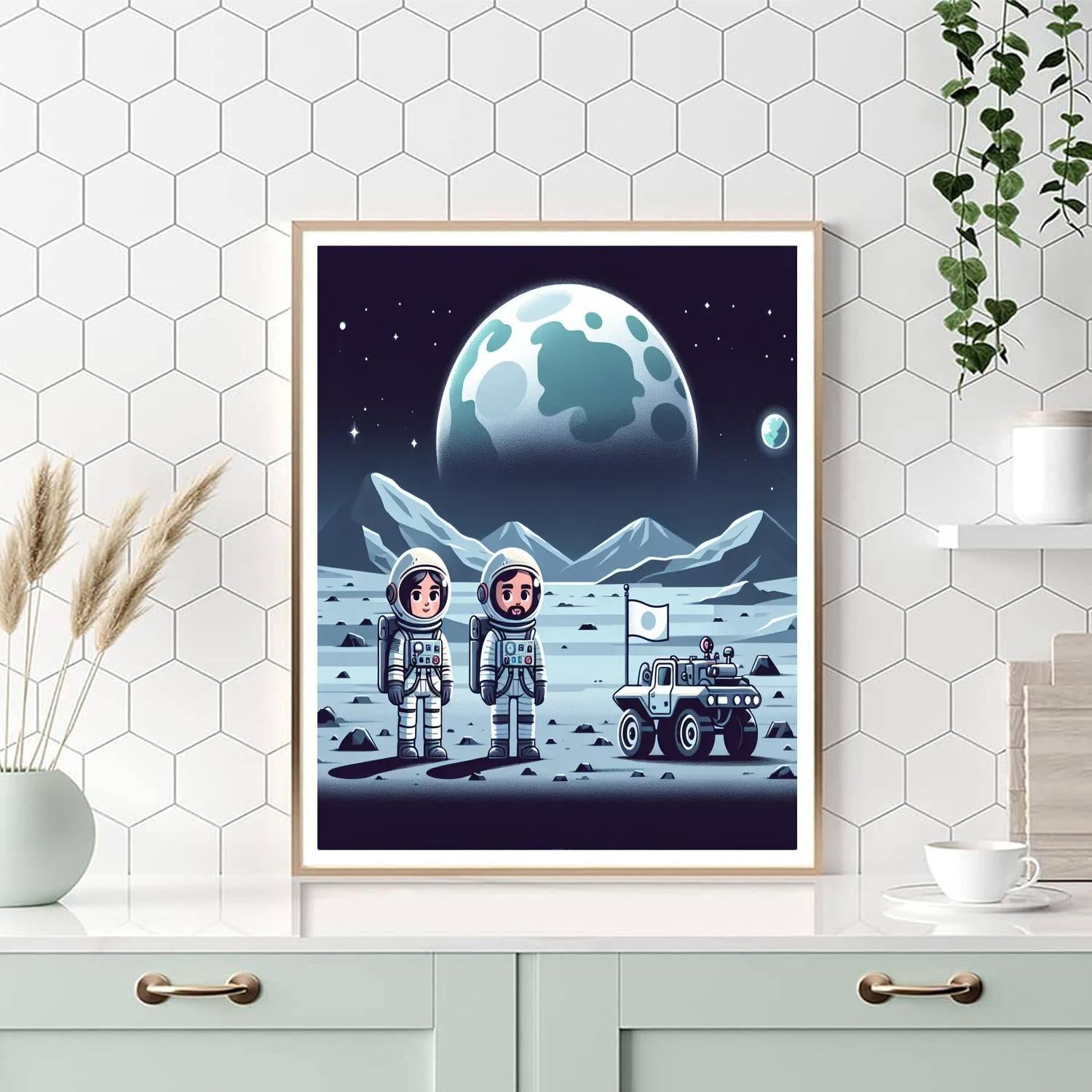 Lunar Exploration Journey Painting Number Kit