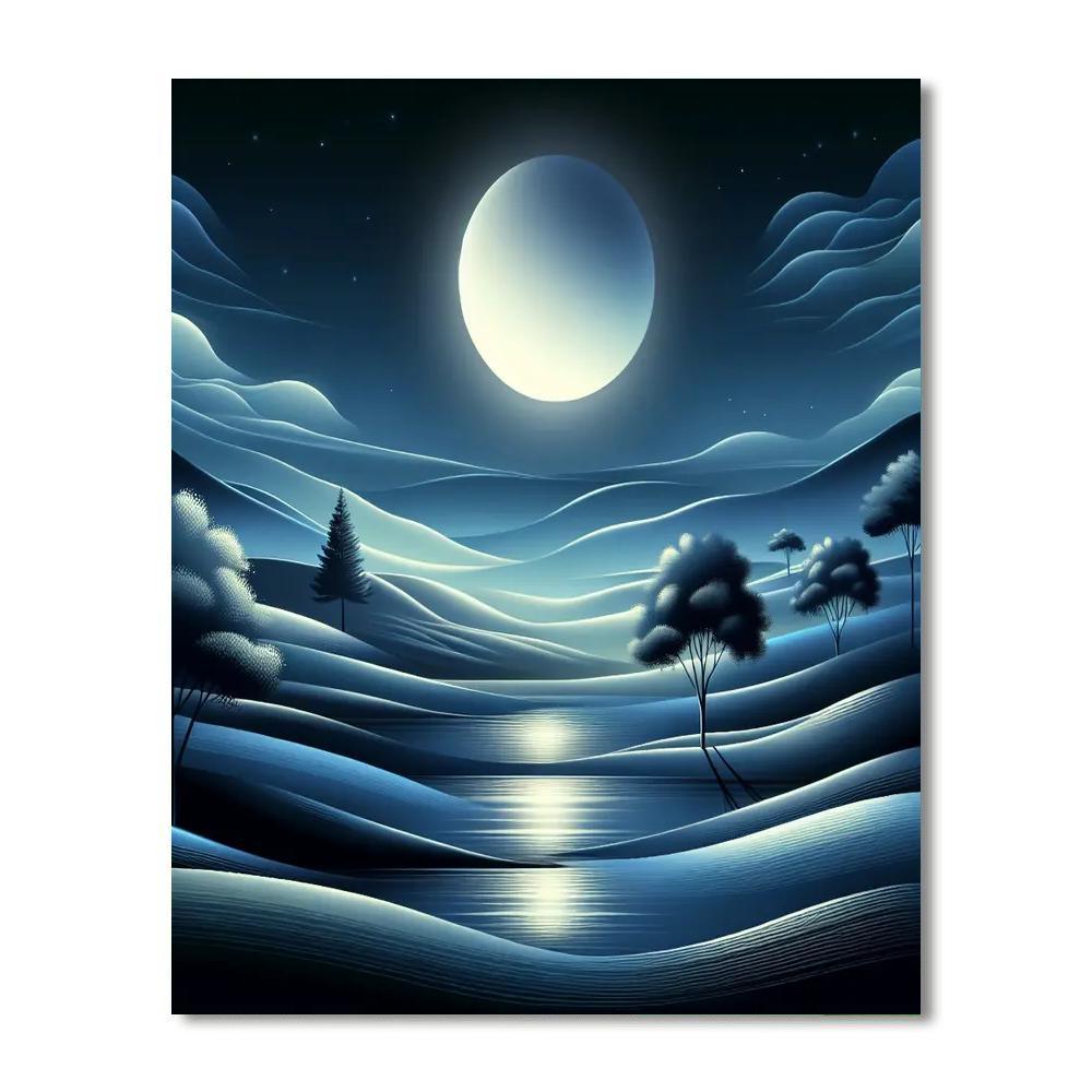 Mysterious Moonlit Night Paint By Numbers Kits
