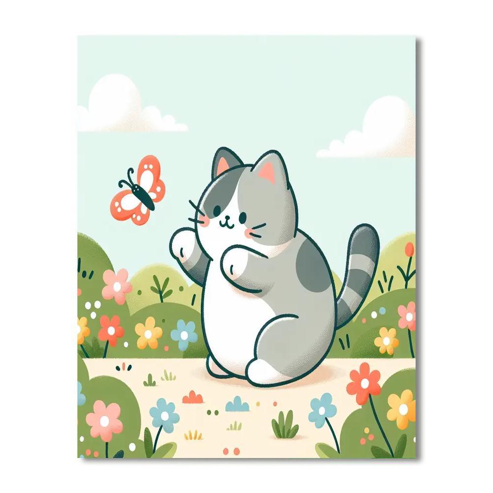 Curious Cat Conundrum Number Painting