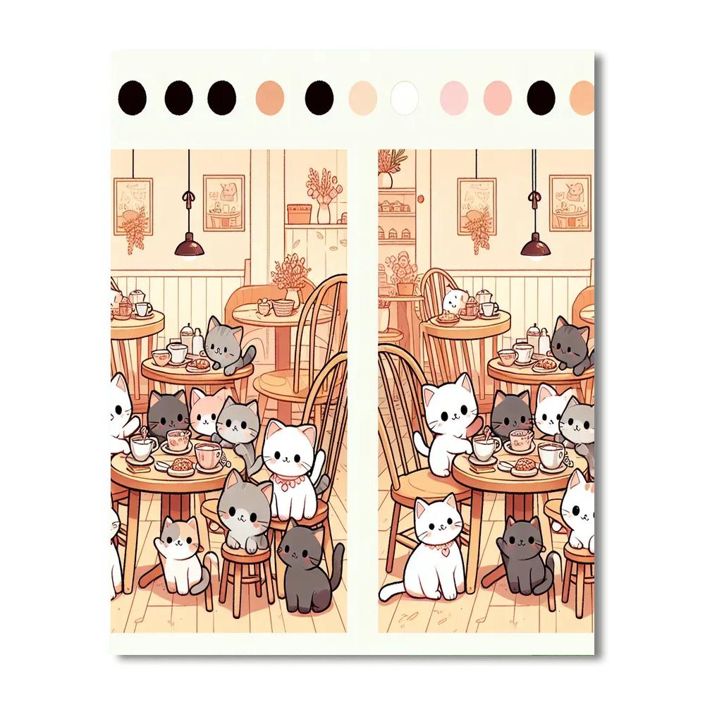 Cute Cat Café Painting By Numbers Kit