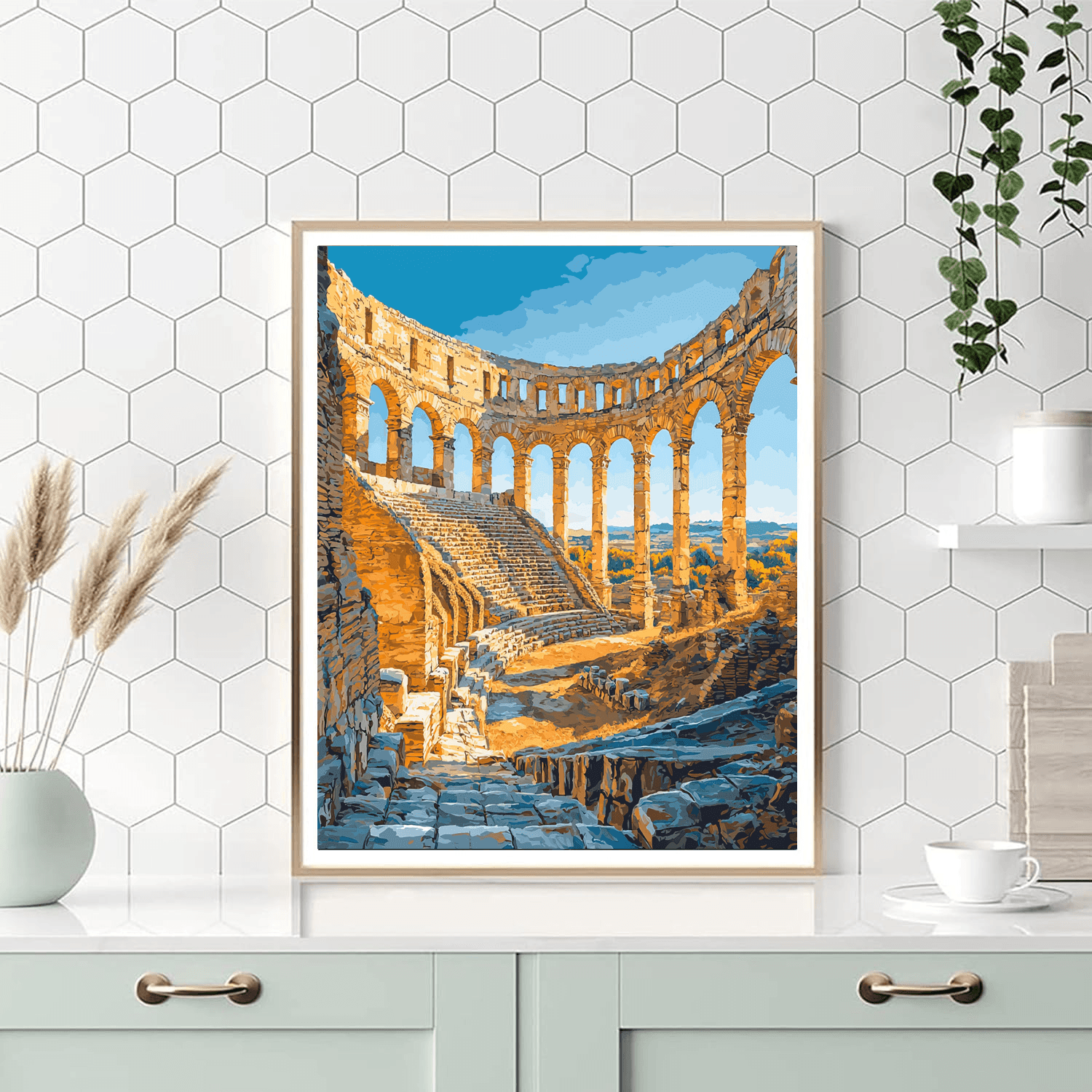 El Jem Amphitheatre DIY Paint By Numbers