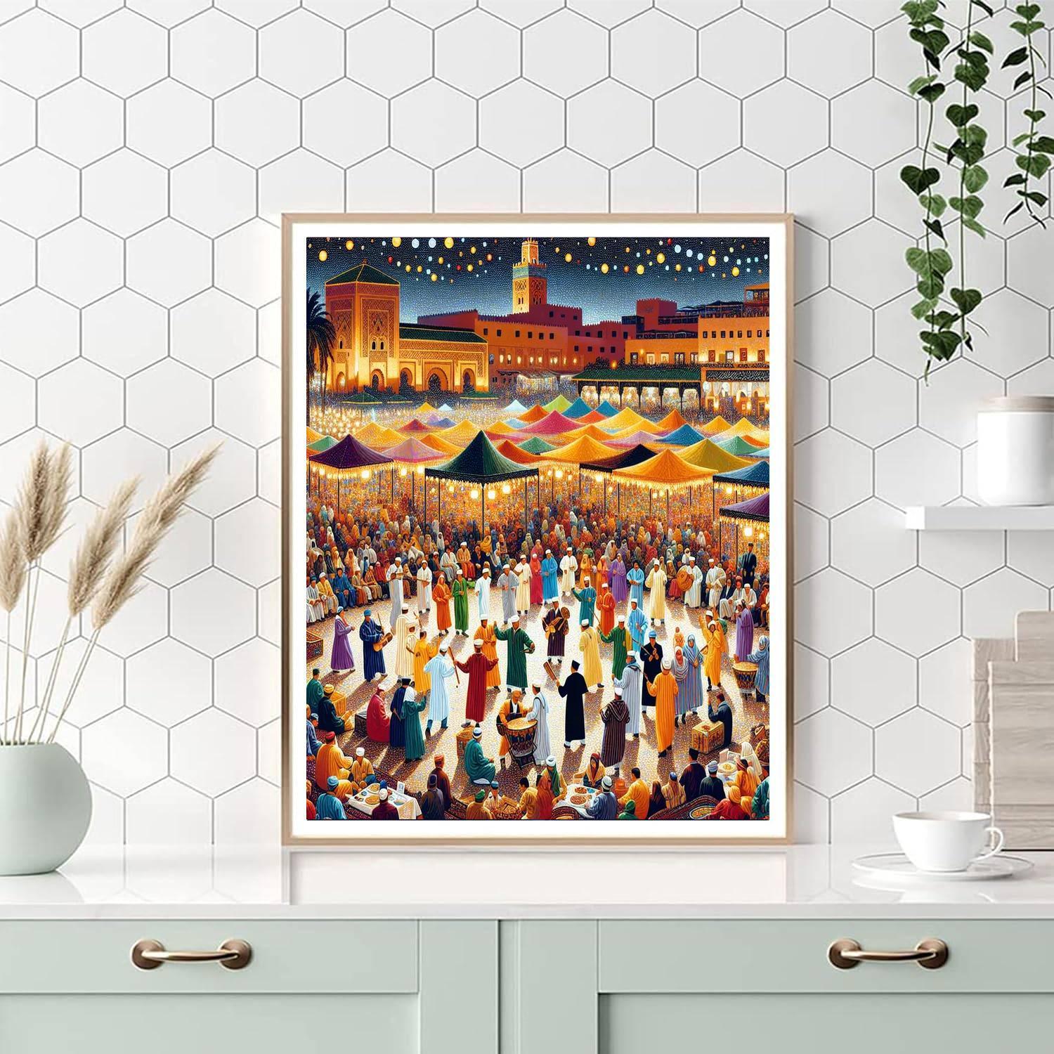 Marrakech Popular Arts Festival - Morocco Paint By Numbers Art