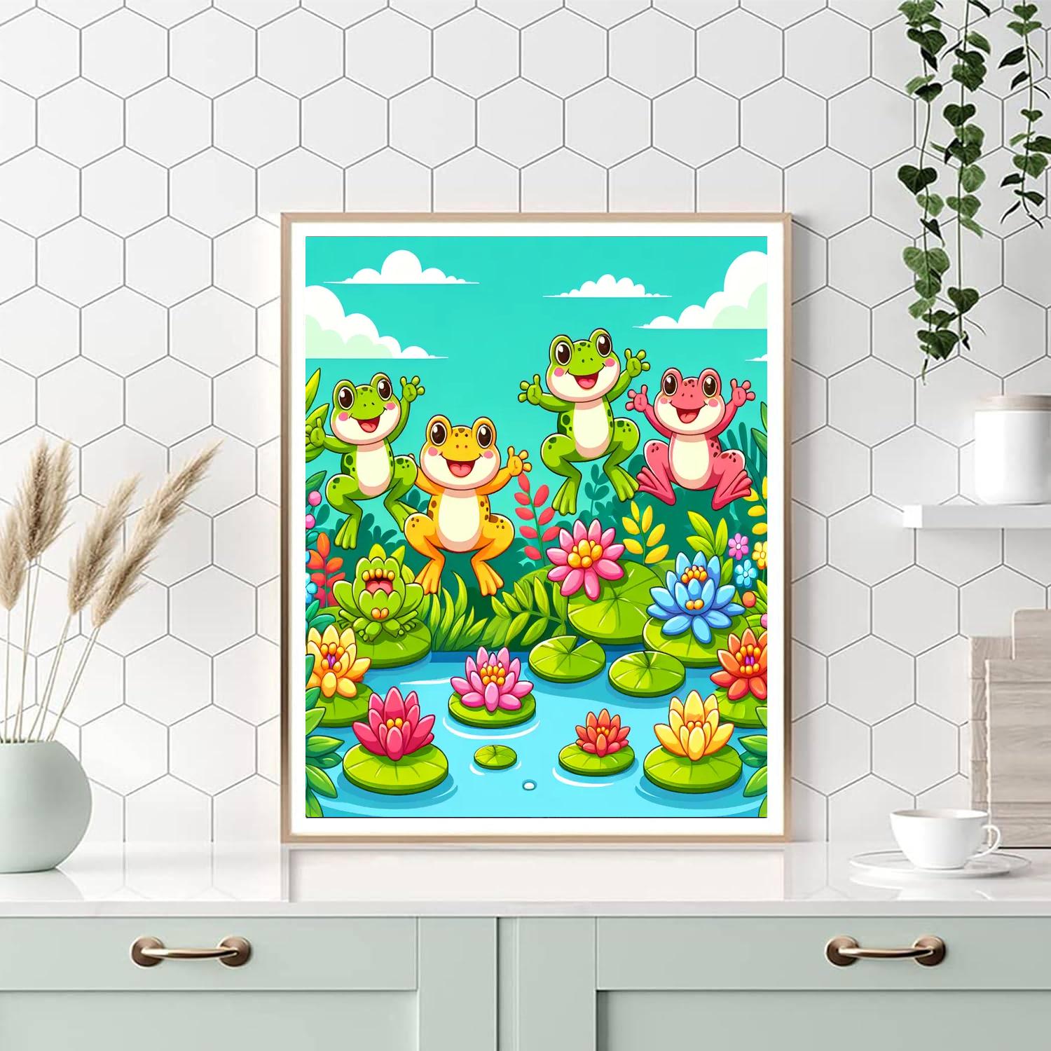 Hoppy Frog Festival Paint By Color
