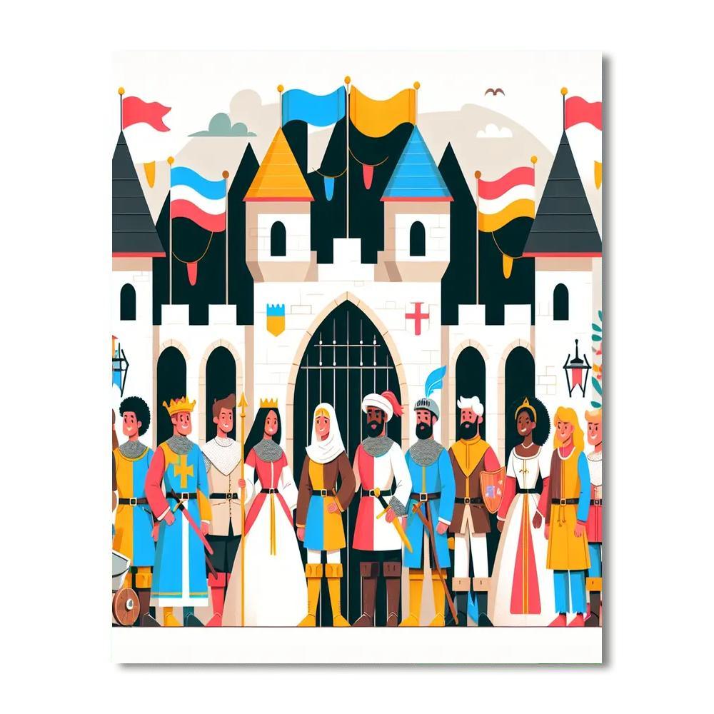 Castle Knights' Festival Paint By Number