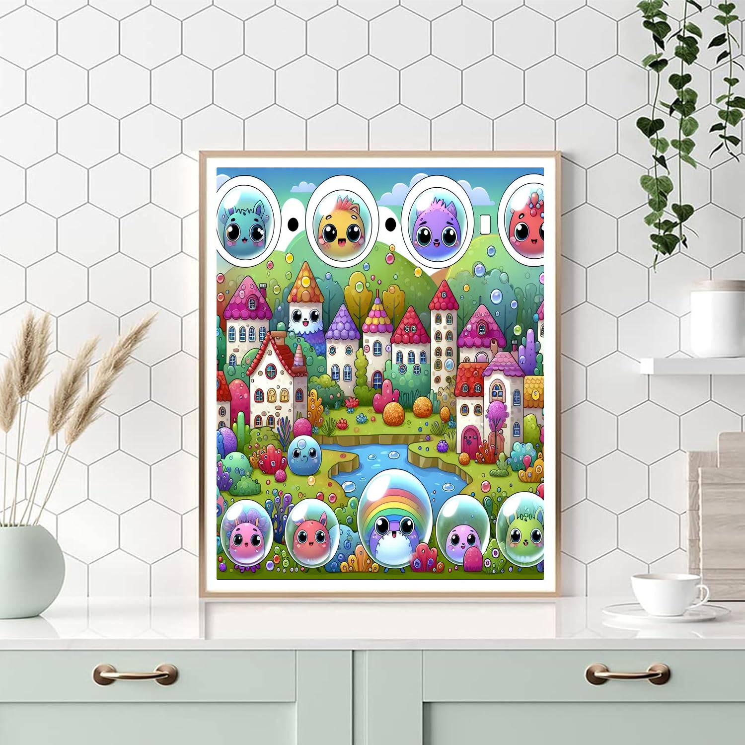 Bubble Town Numbered Painting Kits
