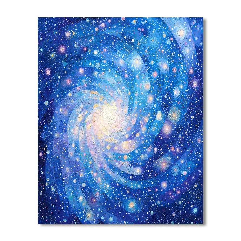 Georges Seurat Inspired Serene Cosmic Reflections  Paint By Numbers Art