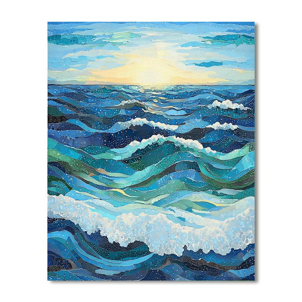 Georges Seurat Inspired Symphony Of Waves  Numbered Painting Kits