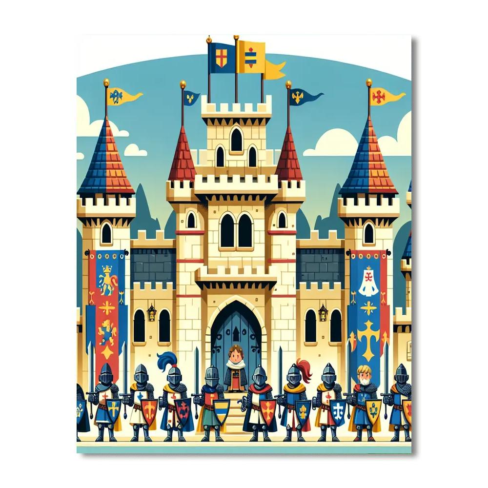 Courageous Castle Guardians Paint By Number