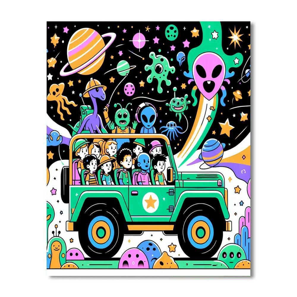 Space Odyssey Safari Painting Number Kit